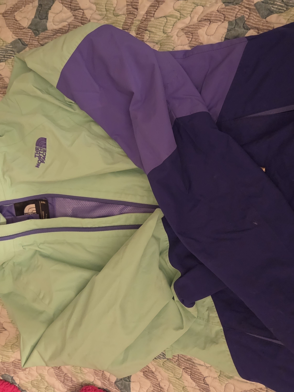 The North Face Women's Two-Tone Light Green & Purple Jacket